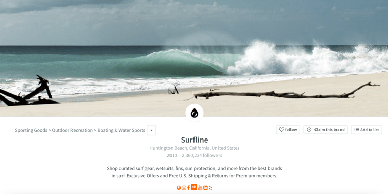 Fastest growing surf brands - surfline