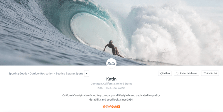 Fastest growing surf brands - katin