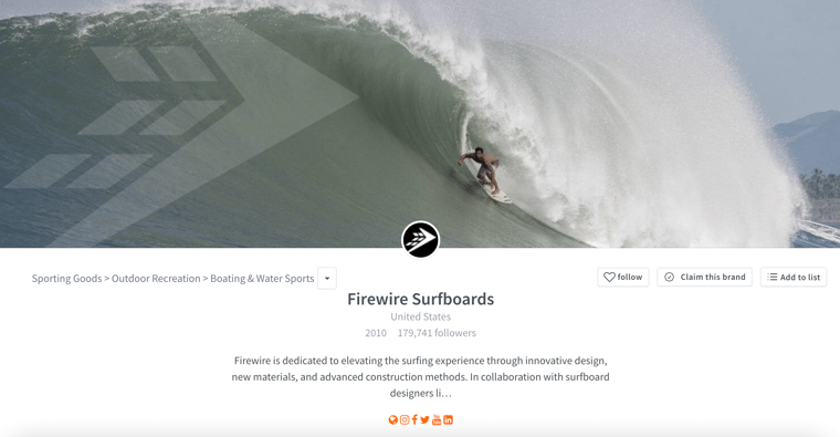 Fastest growing surf brands - firewire surfboards