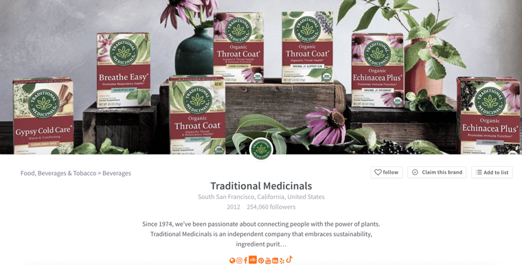 Fastest growing tea brands - traditional medicinals