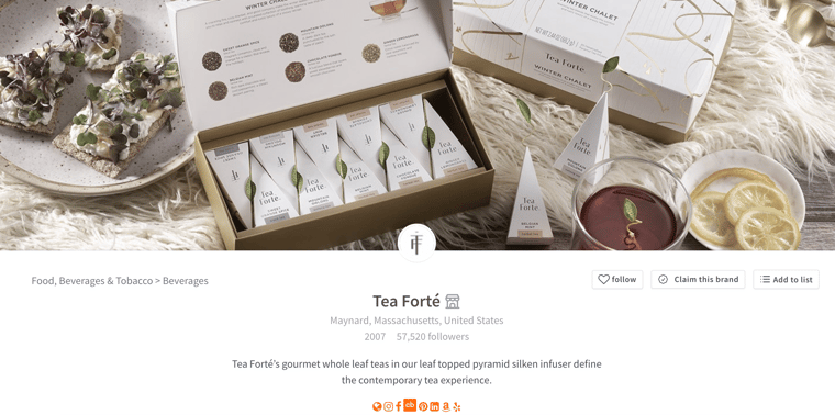 Fastest growing tea brands - tea forte