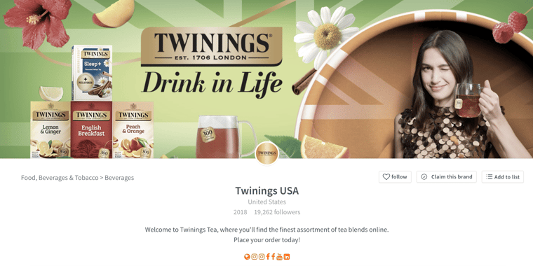 Fastest growing tea brands - twinings