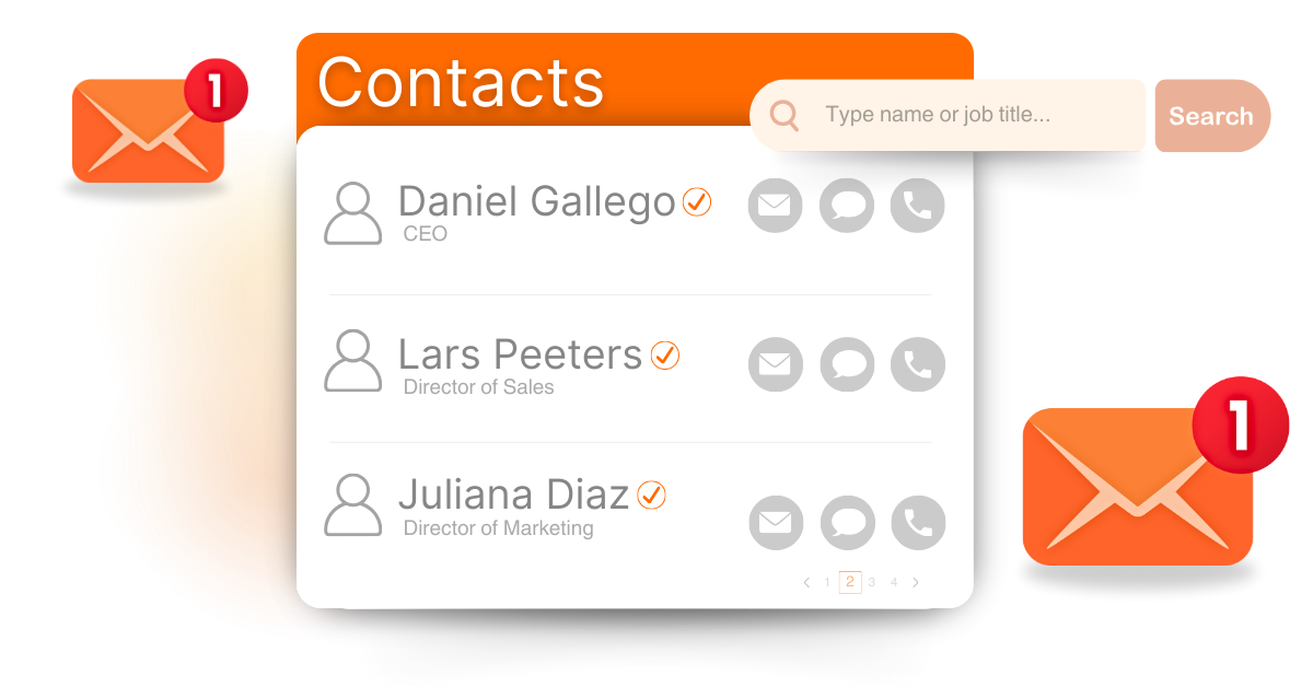 Reach decision makers instantly with contact information from Charm